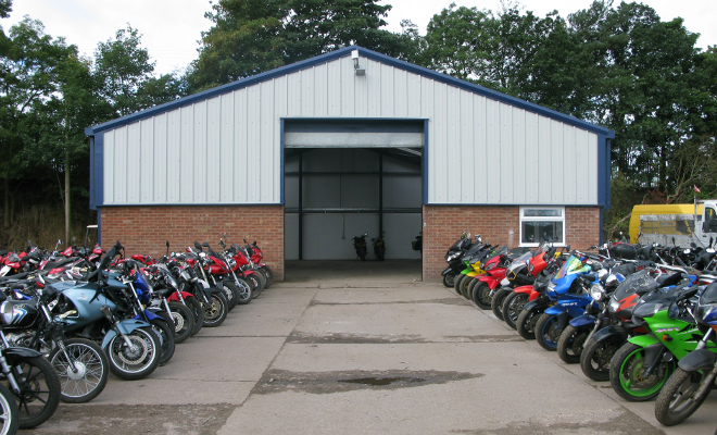Motorcycle Storage Building completed